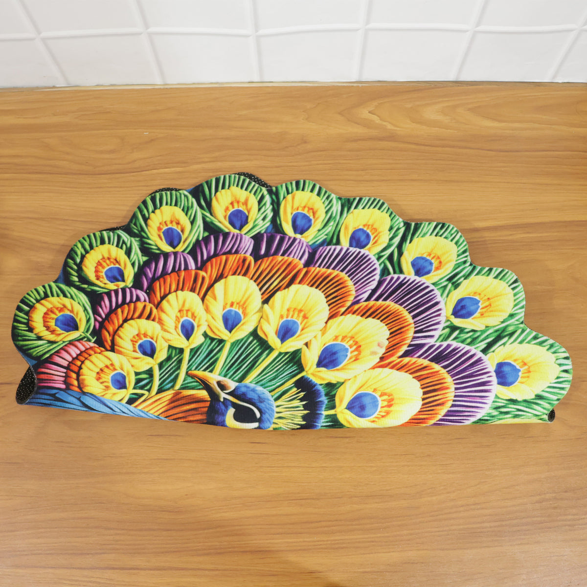 Peacock Design Decorative Floor Mat 1 Pc 58x58 Cm